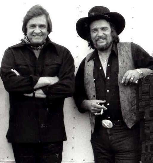 Johnny Cash with Waylon Jennings